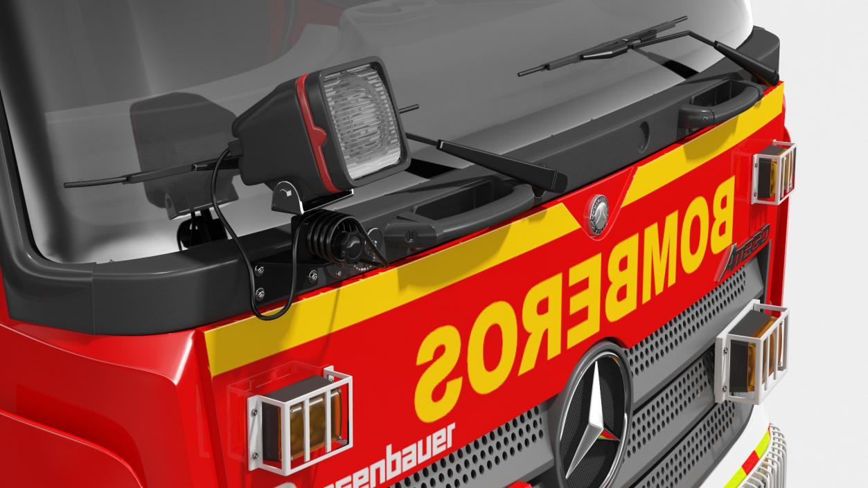 3D model Mercedes Benz Atego 1530 Firetruck Simple Interior