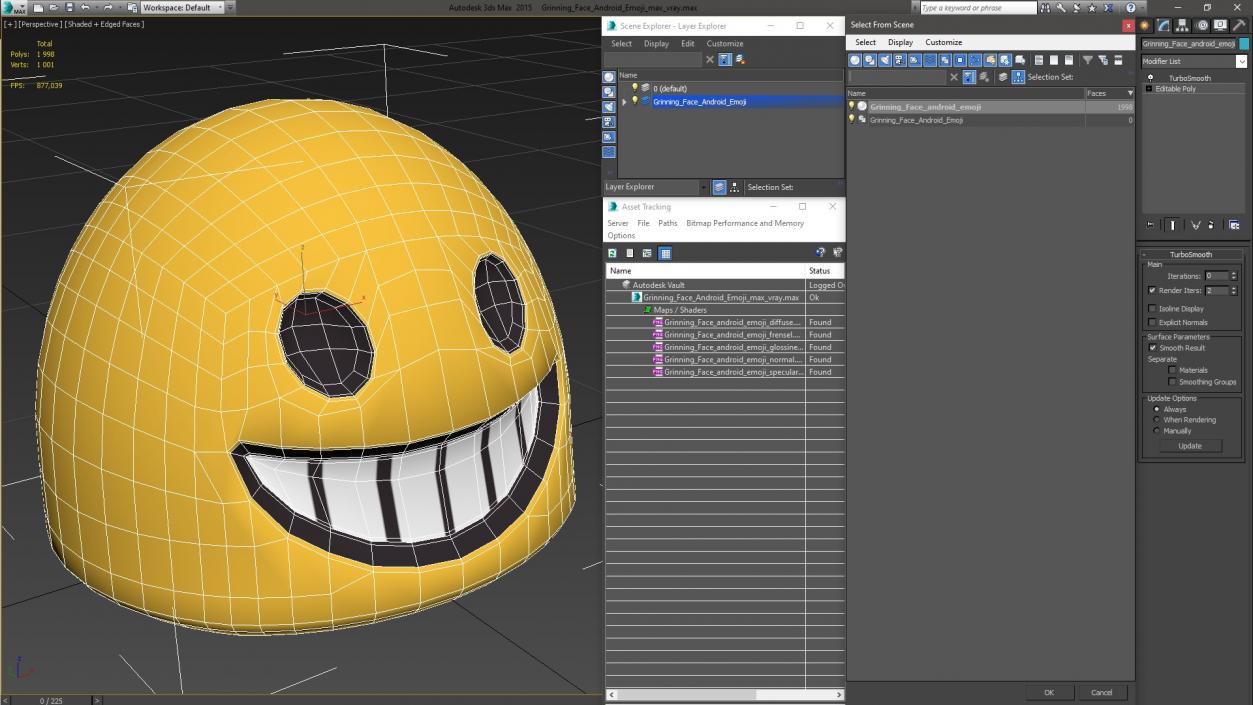 Grinning Face Android Emoji 3D