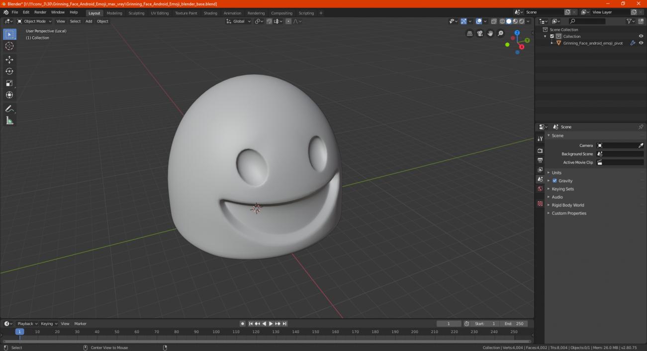 Grinning Face Android Emoji 3D