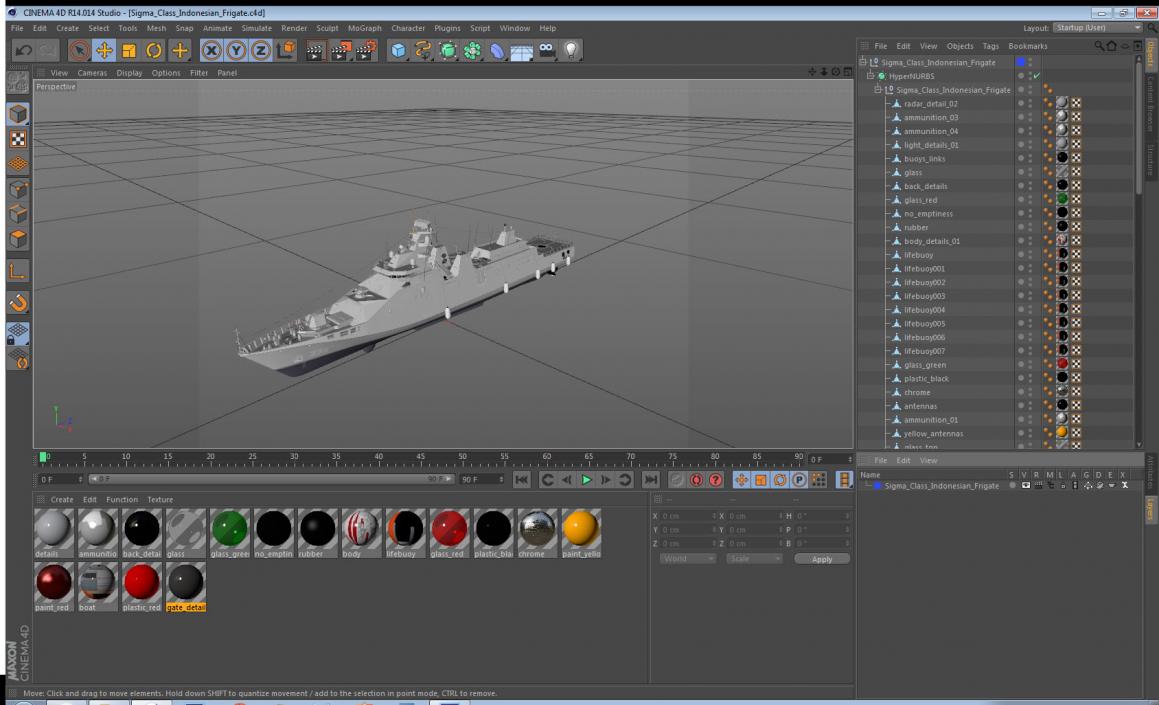 3D model Sigma Class Indonesian Frigate