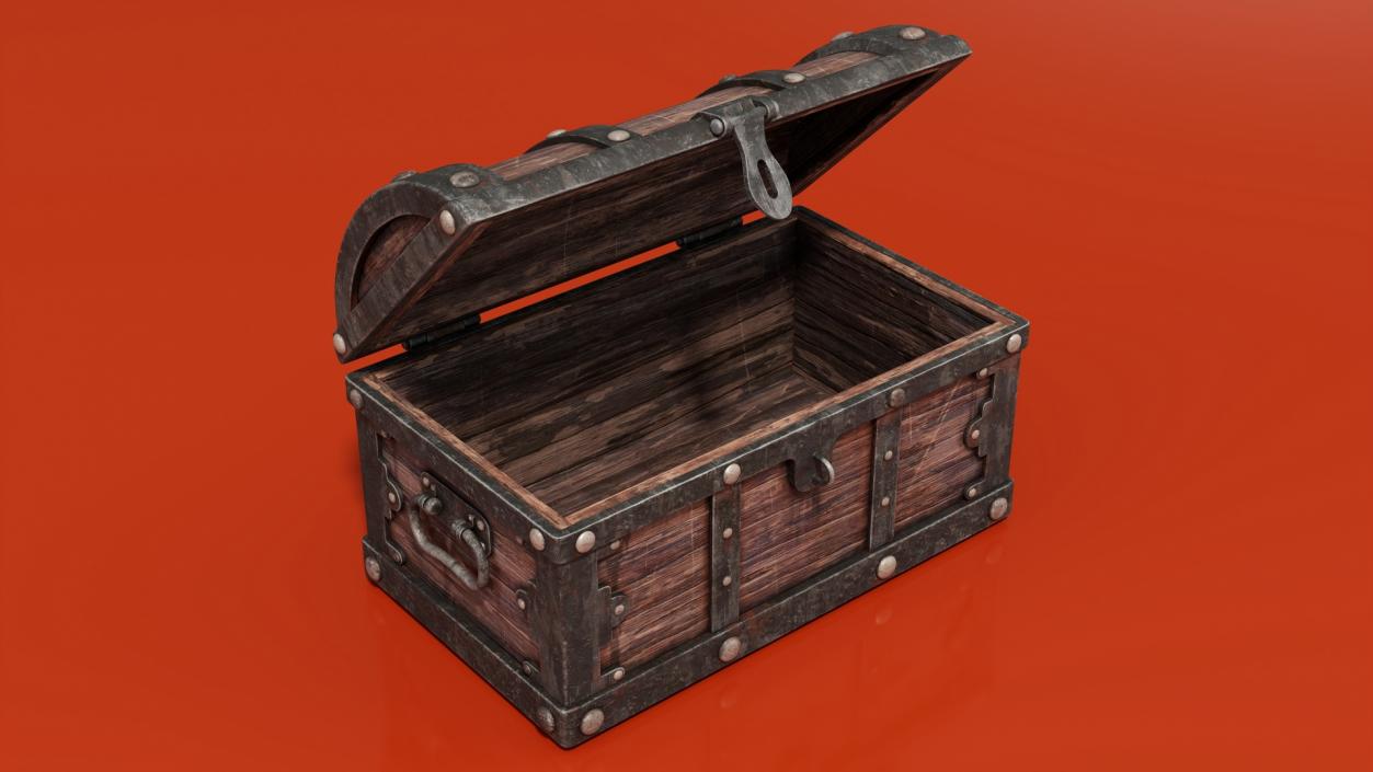 3D model Treasure Chest Open Empty