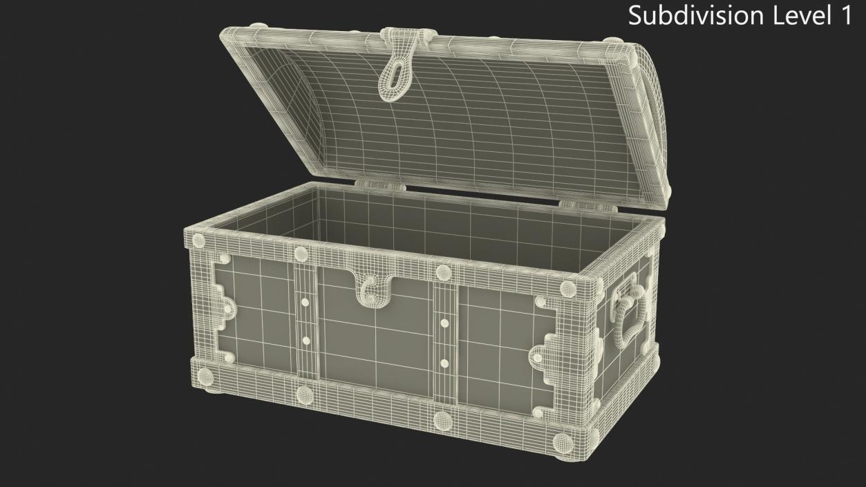 3D model Treasure Chest Open Empty