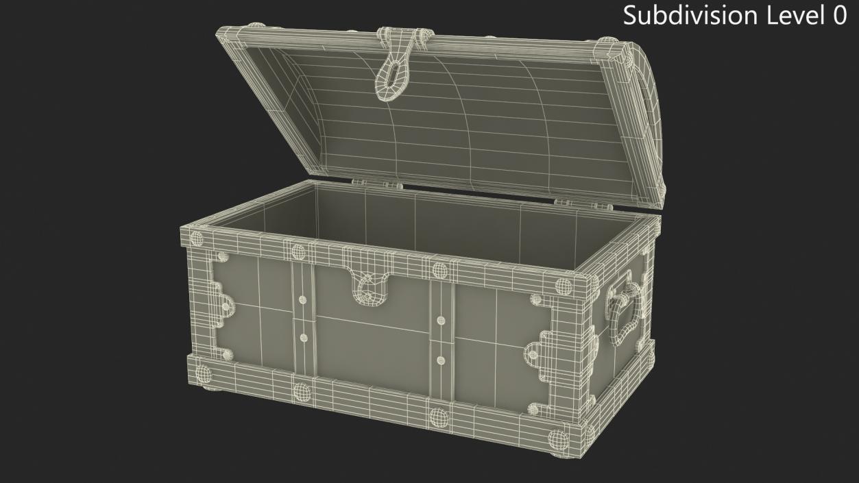 3D model Treasure Chest Open Empty