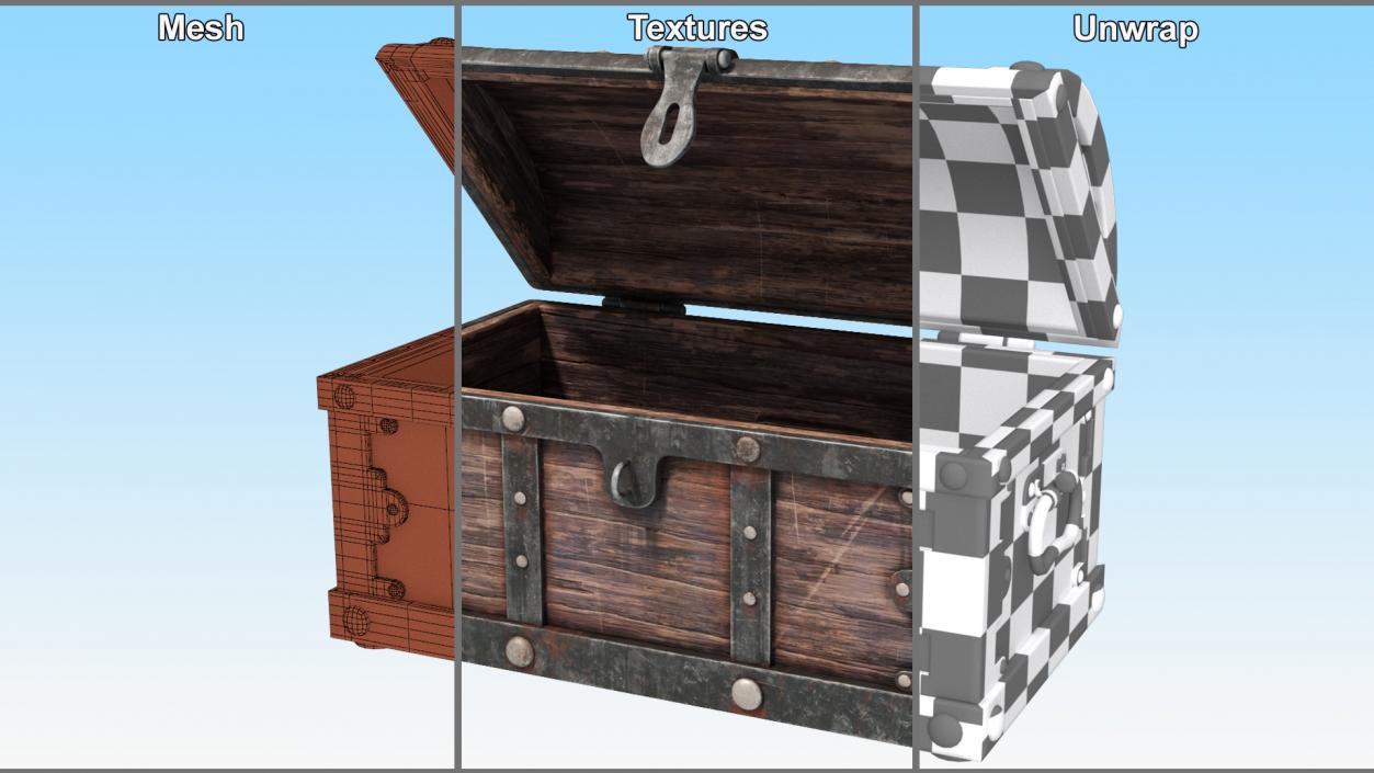 3D model Treasure Chest Open Empty