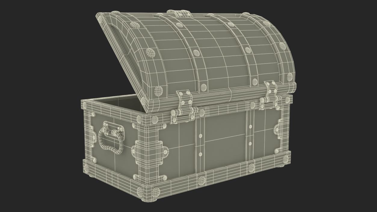 3D model Treasure Chest Open Empty