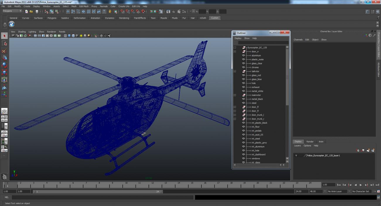 3D model Medical Air Assistance Eurocopter EC-135