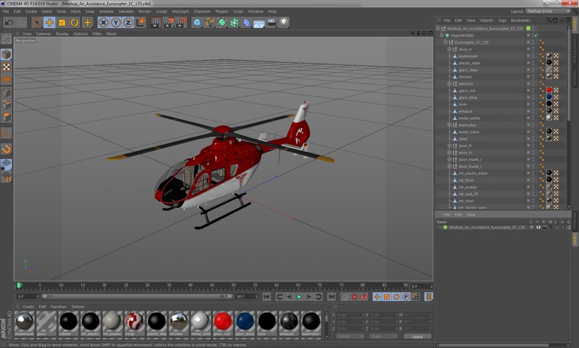 3D model Medical Air Assistance Eurocopter EC-135