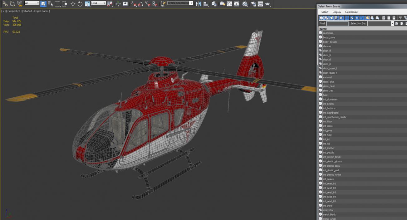 3D model Medical Air Assistance Eurocopter EC-135