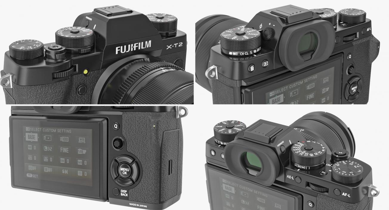 3D model Mirrorless Digital Camera Fuji X-T2