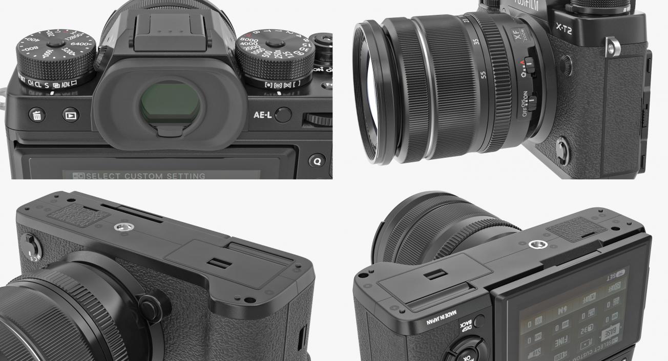 3D model Mirrorless Digital Camera Fuji X-T2