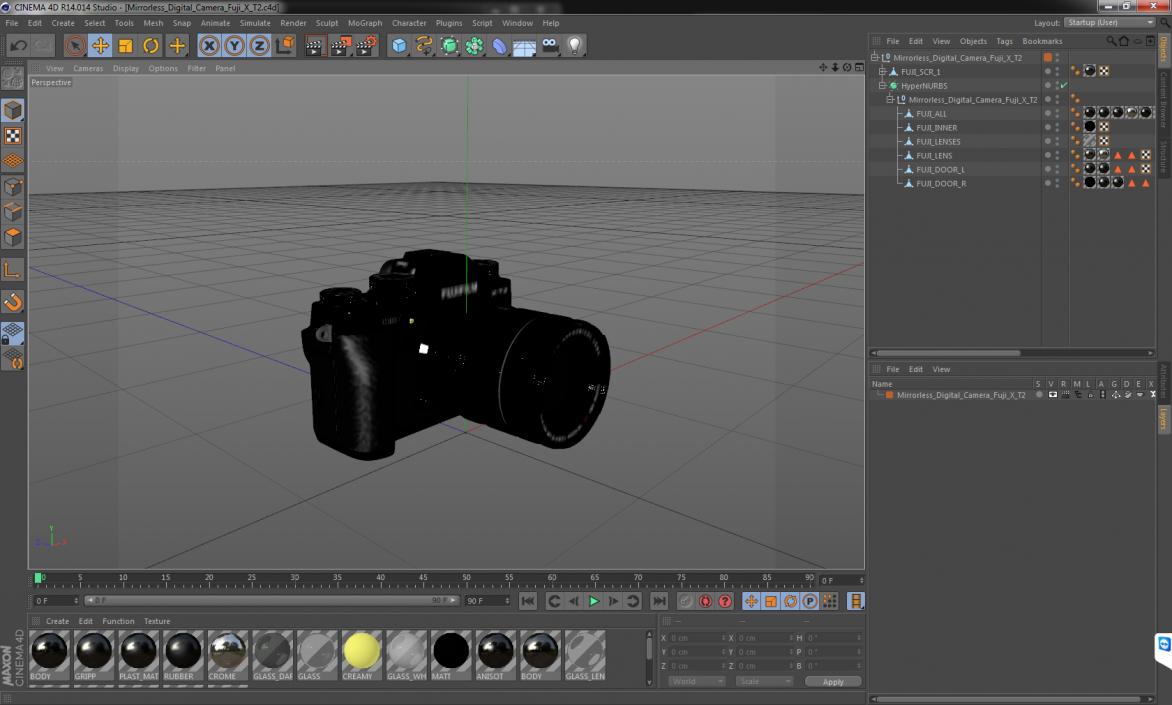 3D model Mirrorless Digital Camera Fuji X-T2