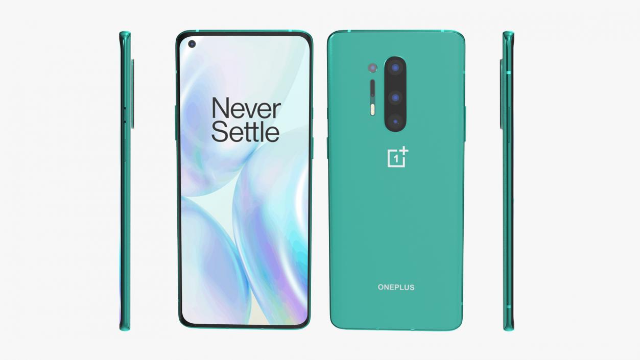 OnePlus 8 Pro Glacial Green 3D