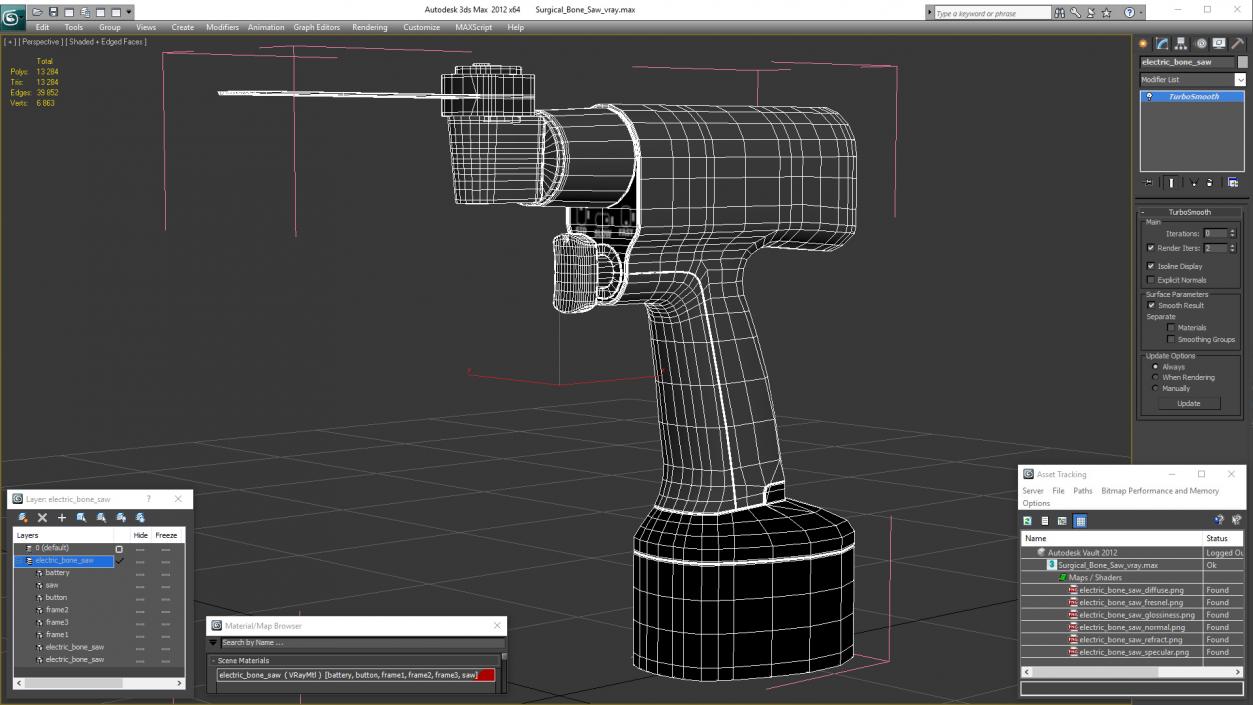 Surgical Bone Saw 3D