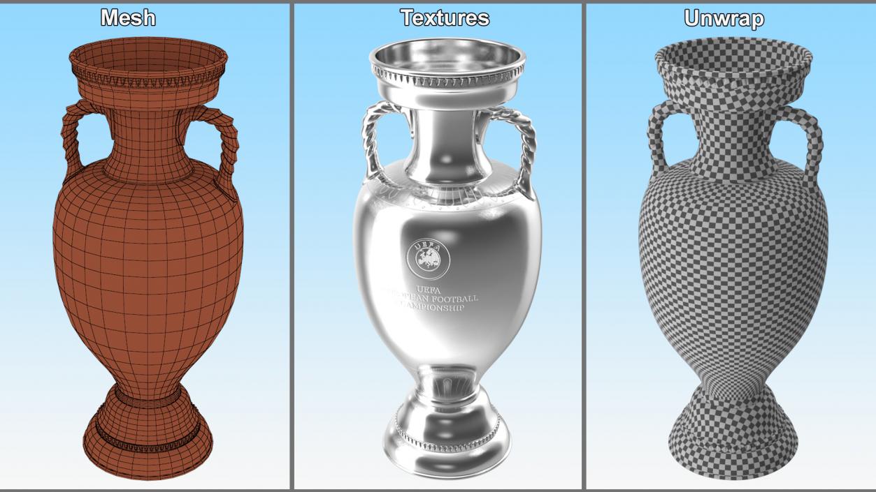 3D model UEFA European Championship Cup