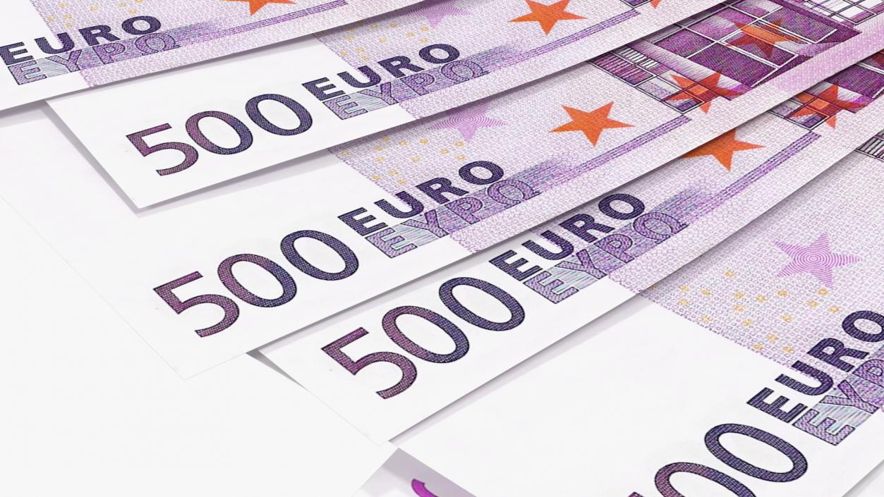 3D Paper Banknotes Euro 500 Bundle