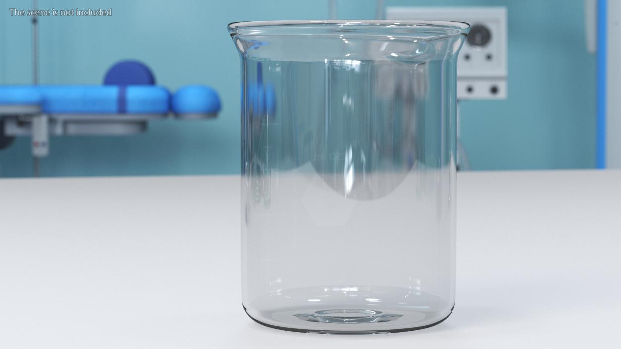 3D Glass Beaker 250ml model