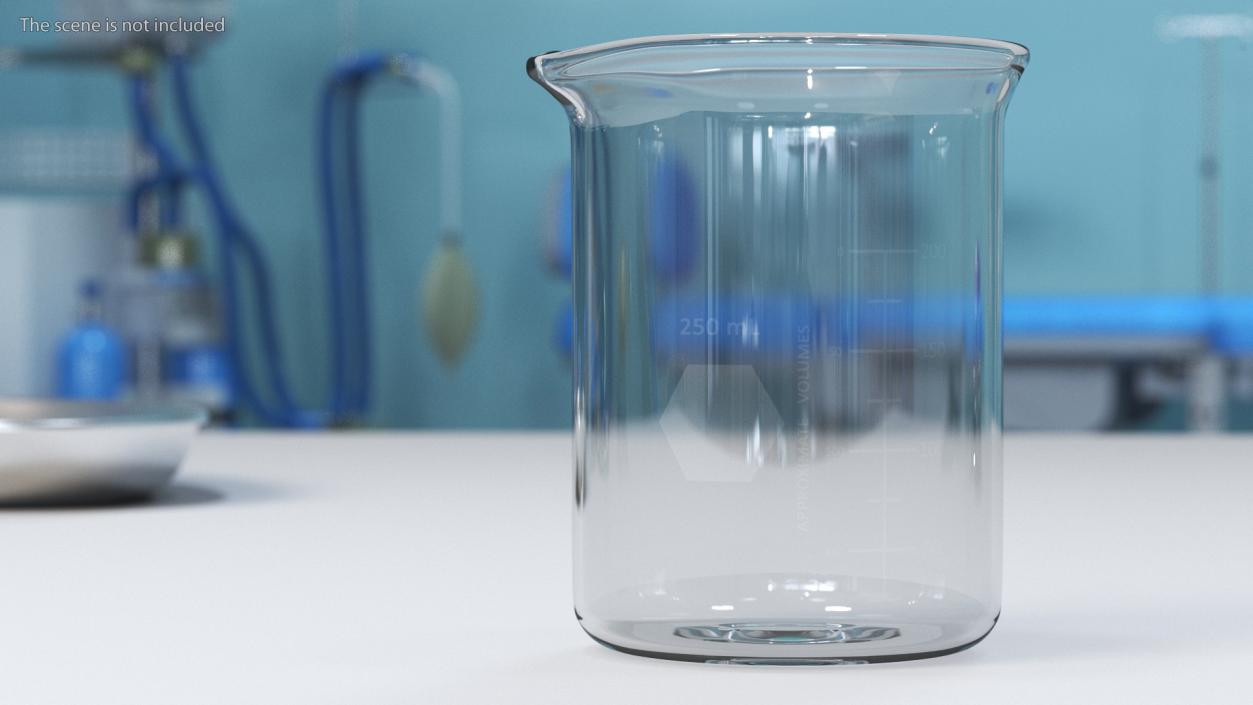 3D Glass Beaker 250ml model