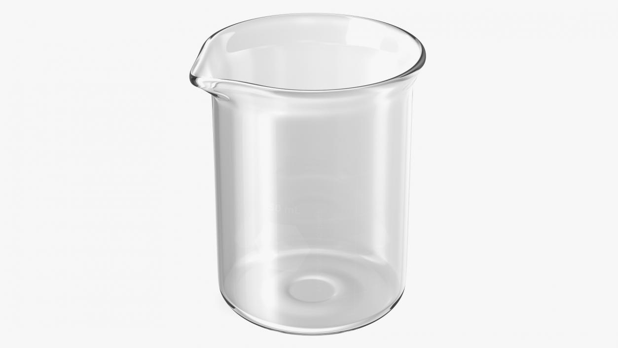 3D Glass Beaker 250ml model