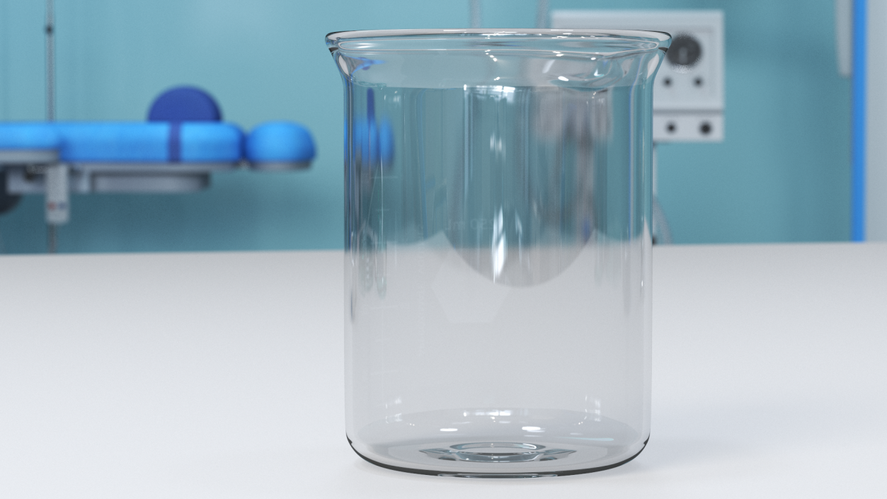 3D Glass Beaker 250ml model