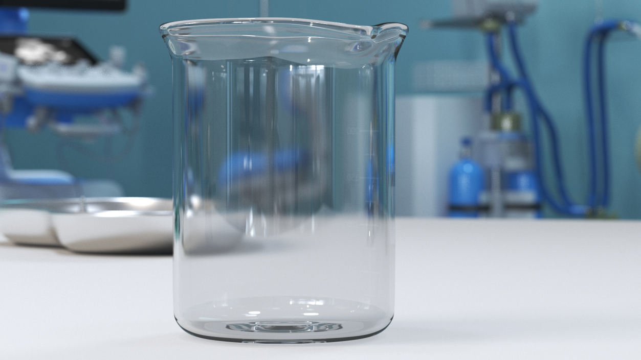 3D Glass Beaker 250ml model