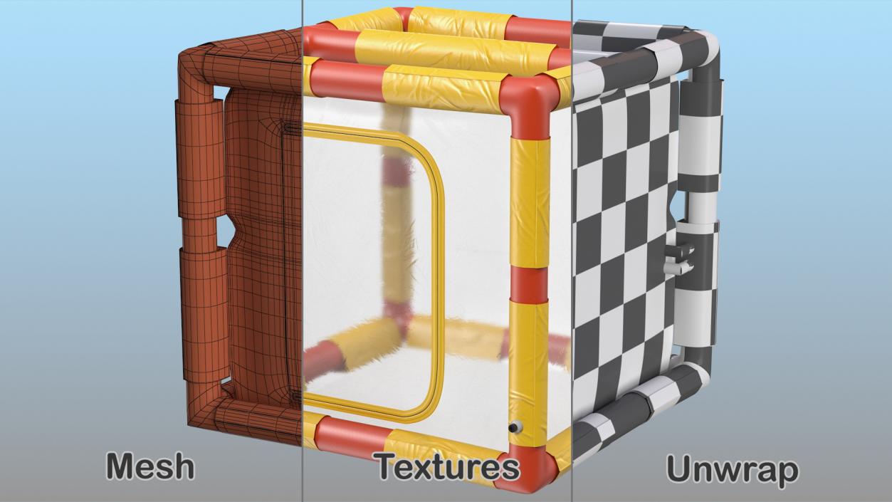 3D Inflatable Tubular Mobile Isolation Chamber model