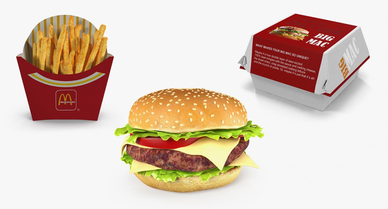 3D model McDonalds Food 3D Models Collection