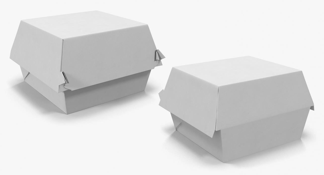 3D model Cheeseburger and Box