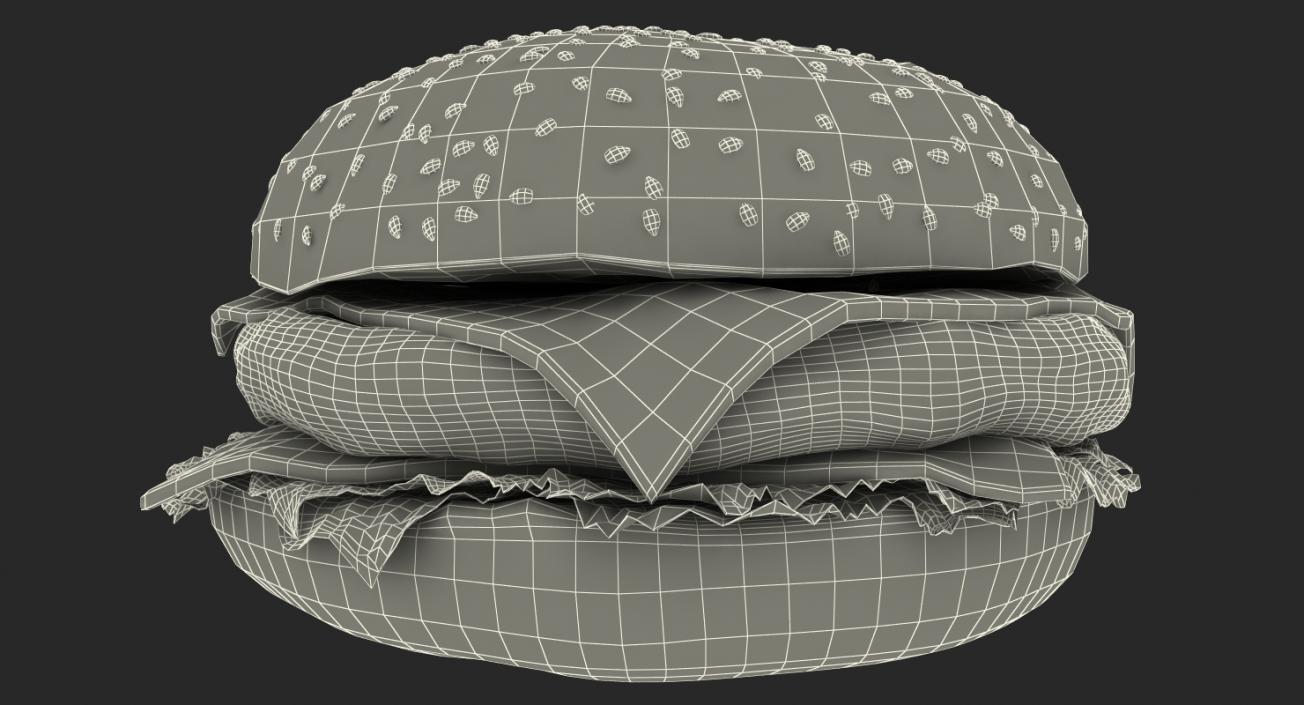 3D model Cheeseburger and Box