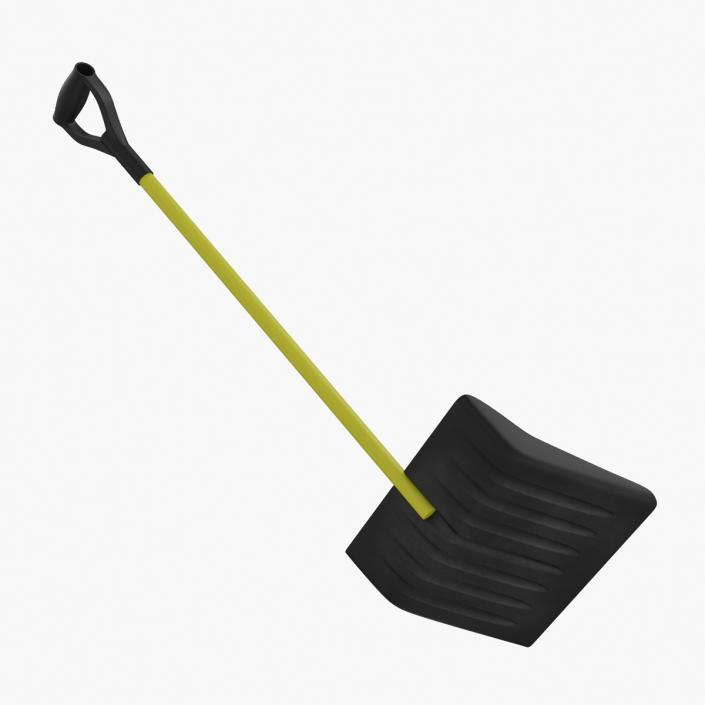 3D Yellow Snow Shovel model