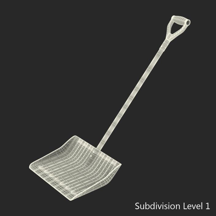 3D Yellow Snow Shovel model