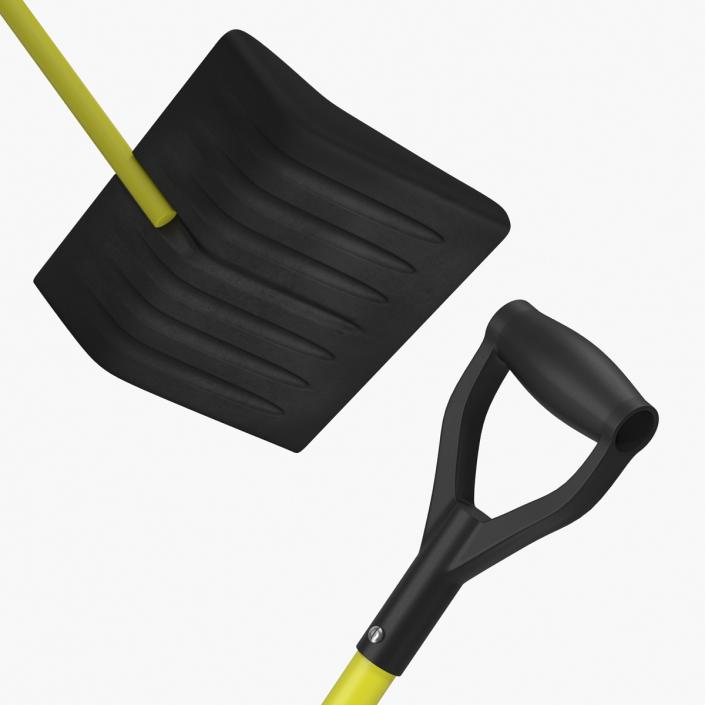 3D Yellow Snow Shovel model