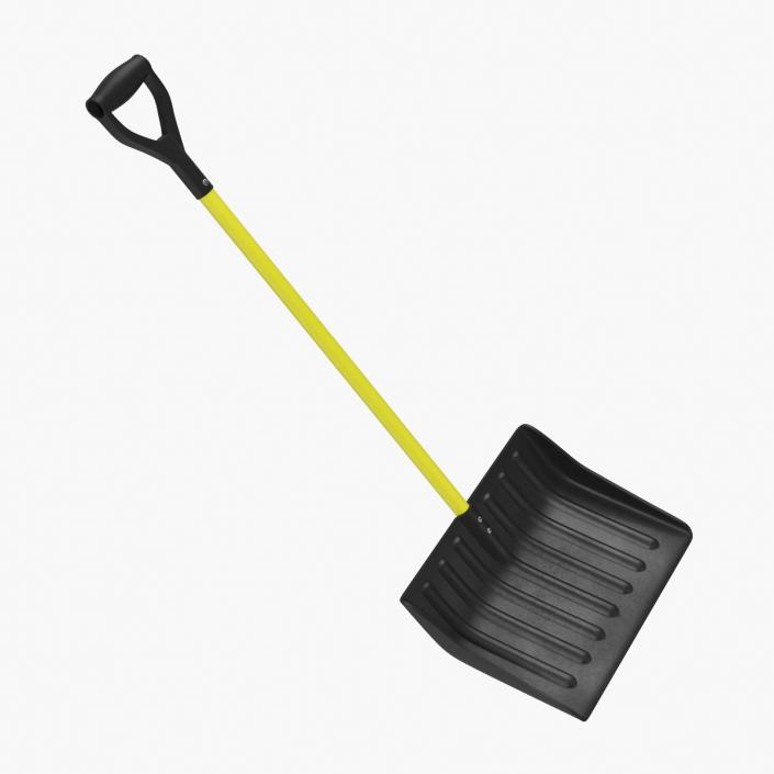 3D Yellow Snow Shovel model