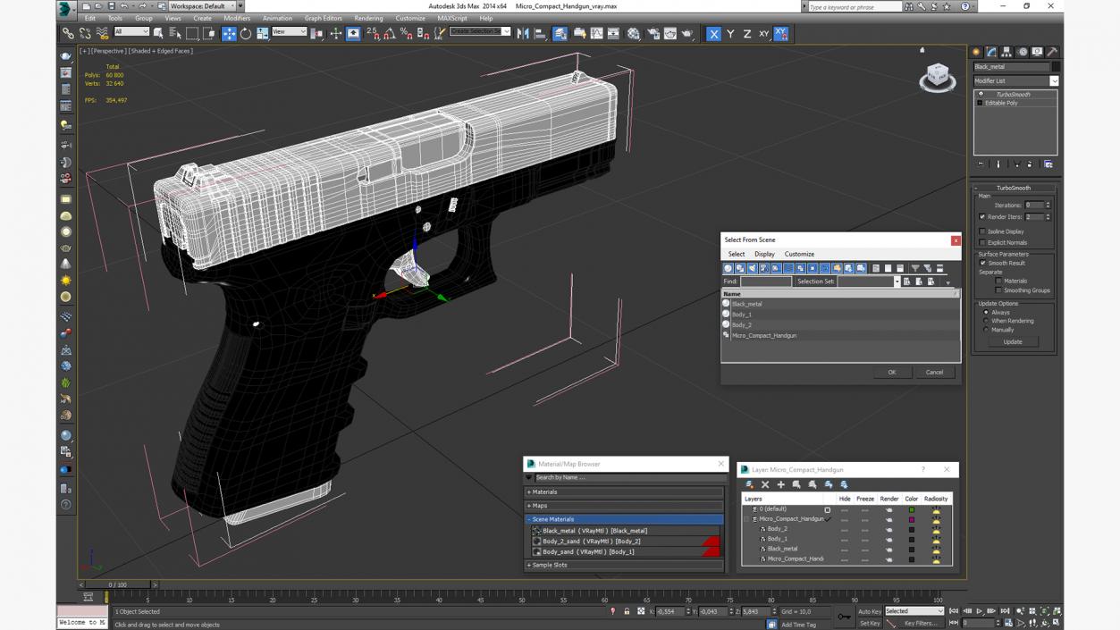 3D Micro Compact Handgun