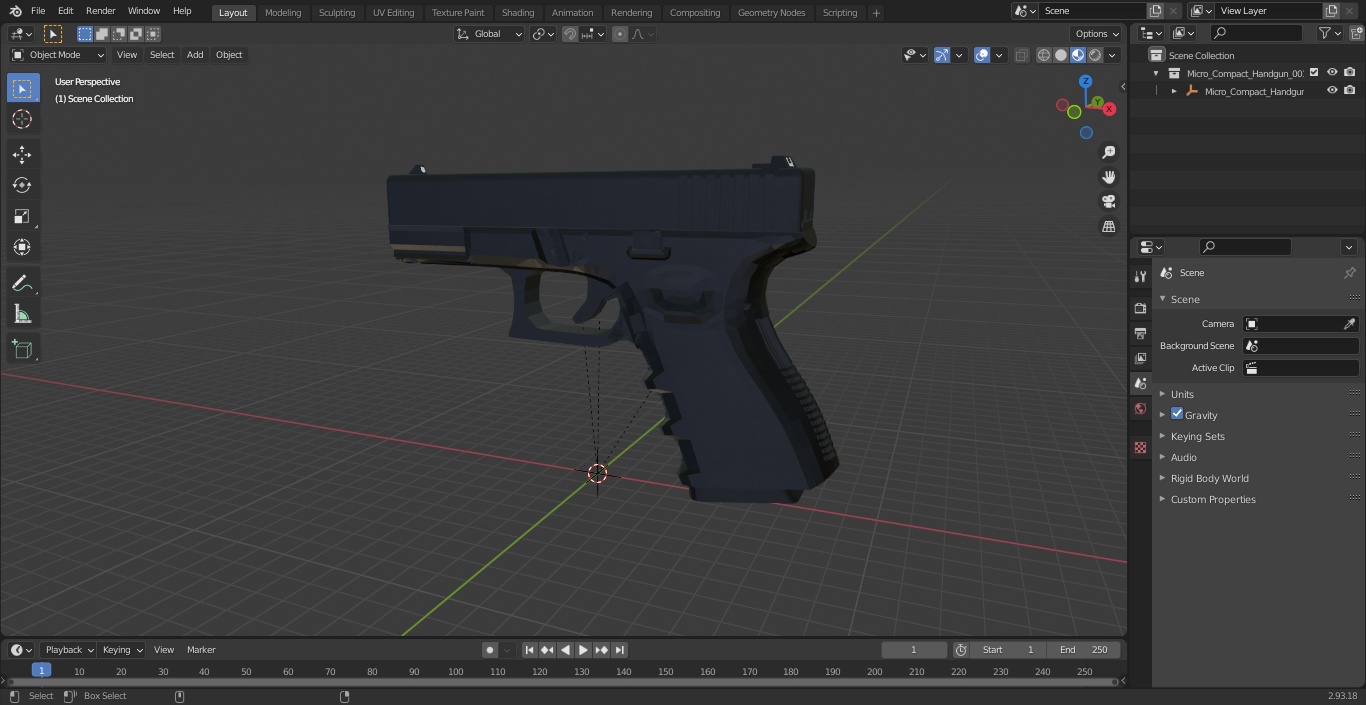 3D Micro Compact Handgun