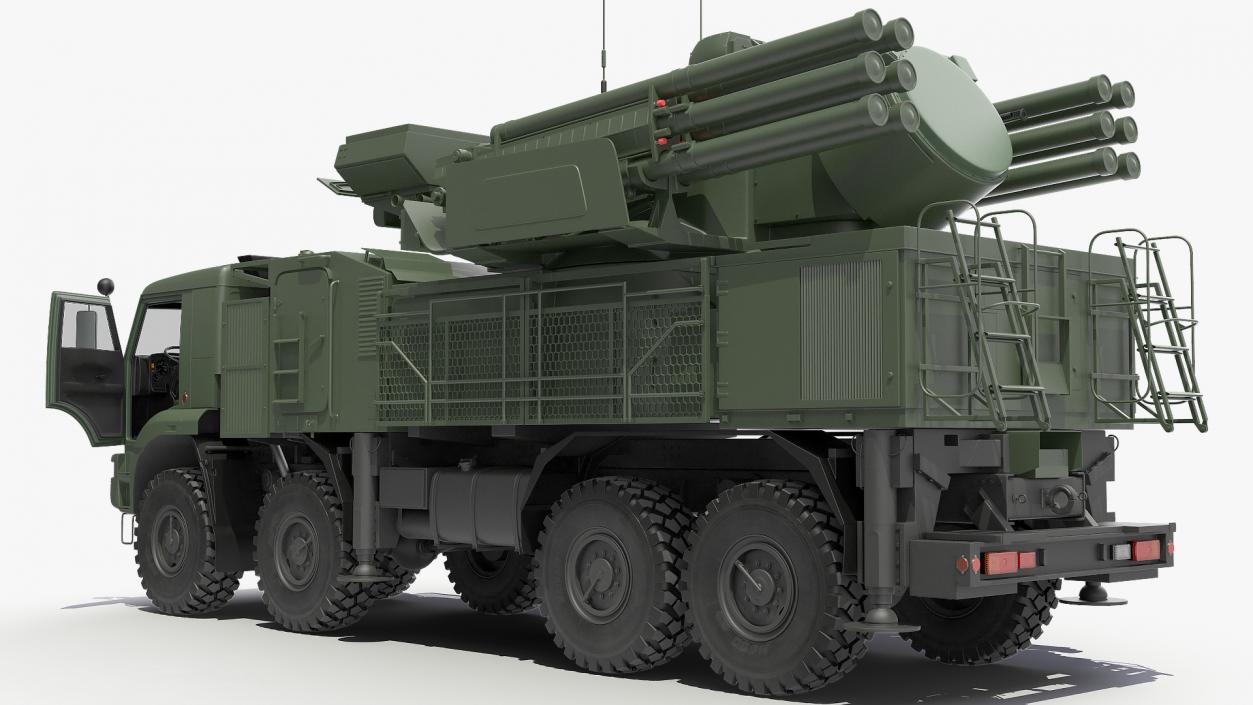 3D Missile System Pantsir S1 SA-22 Greyhound Rigged model