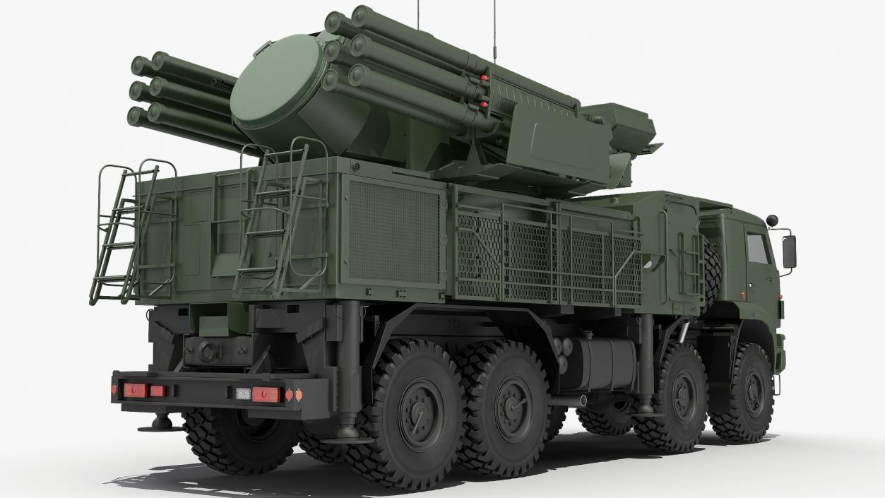 3D Missile System Pantsir S1 SA-22 Greyhound Rigged model