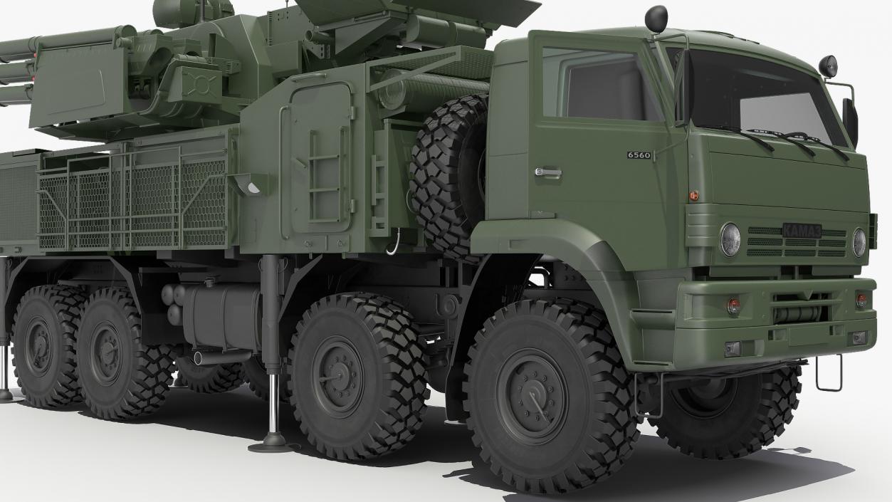 3D Missile System Pantsir S1 SA-22 Greyhound Rigged model