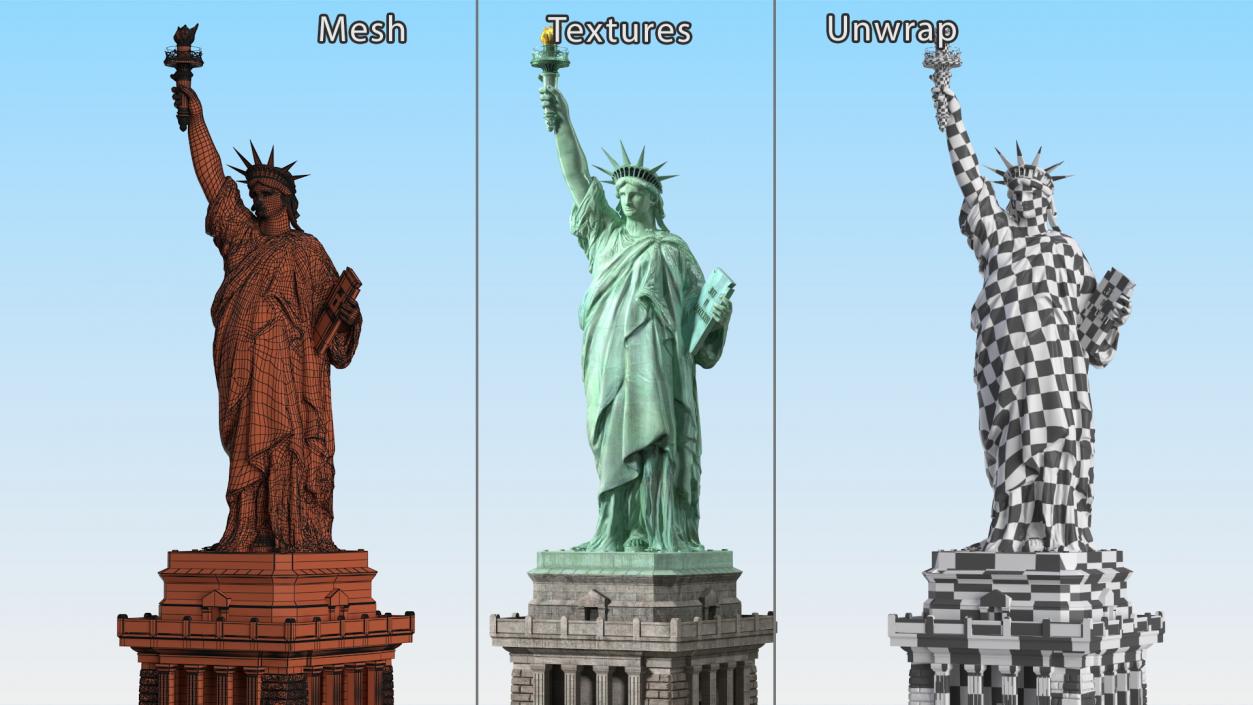 National Architectural Monument Statue of Liberty 3D model