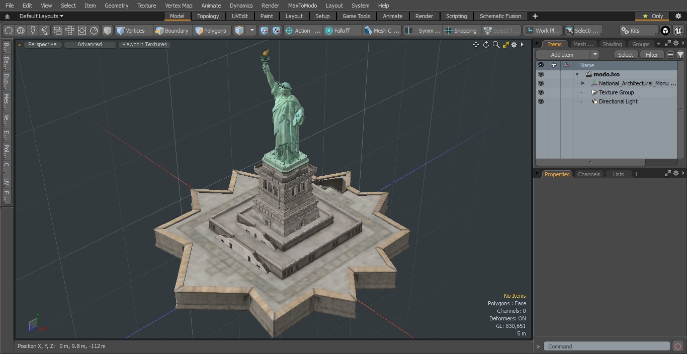 National Architectural Monument Statue of Liberty 3D model