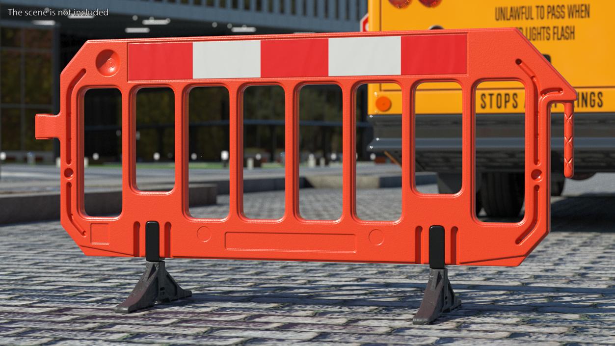 3D model Plastic Road Safety Fence