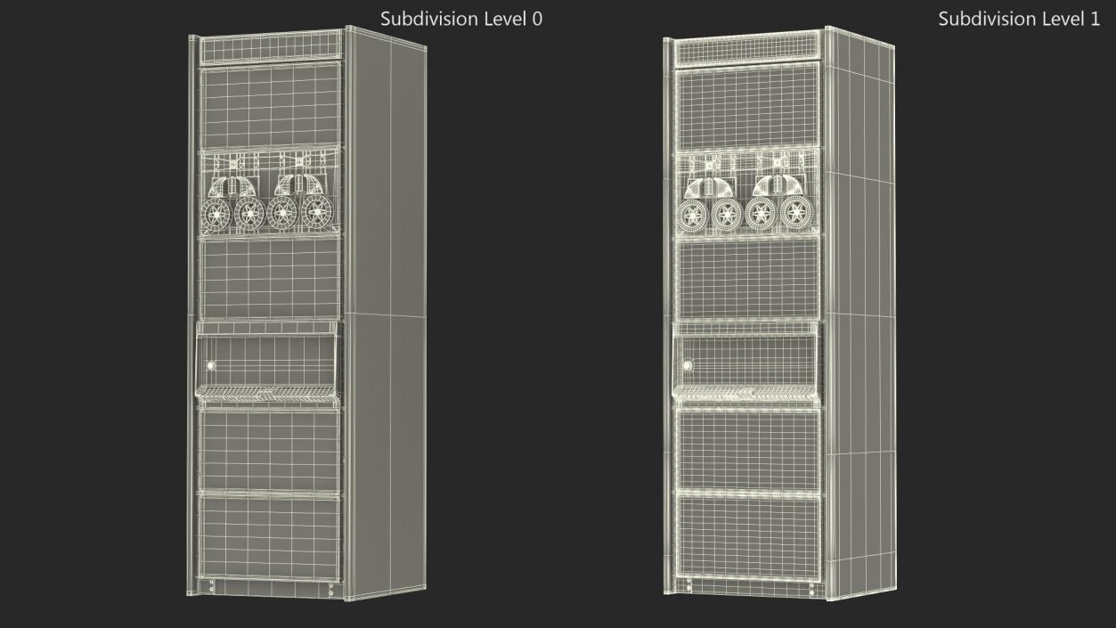 3D model Retro Mini Computer DEC PDP 11 Lights On