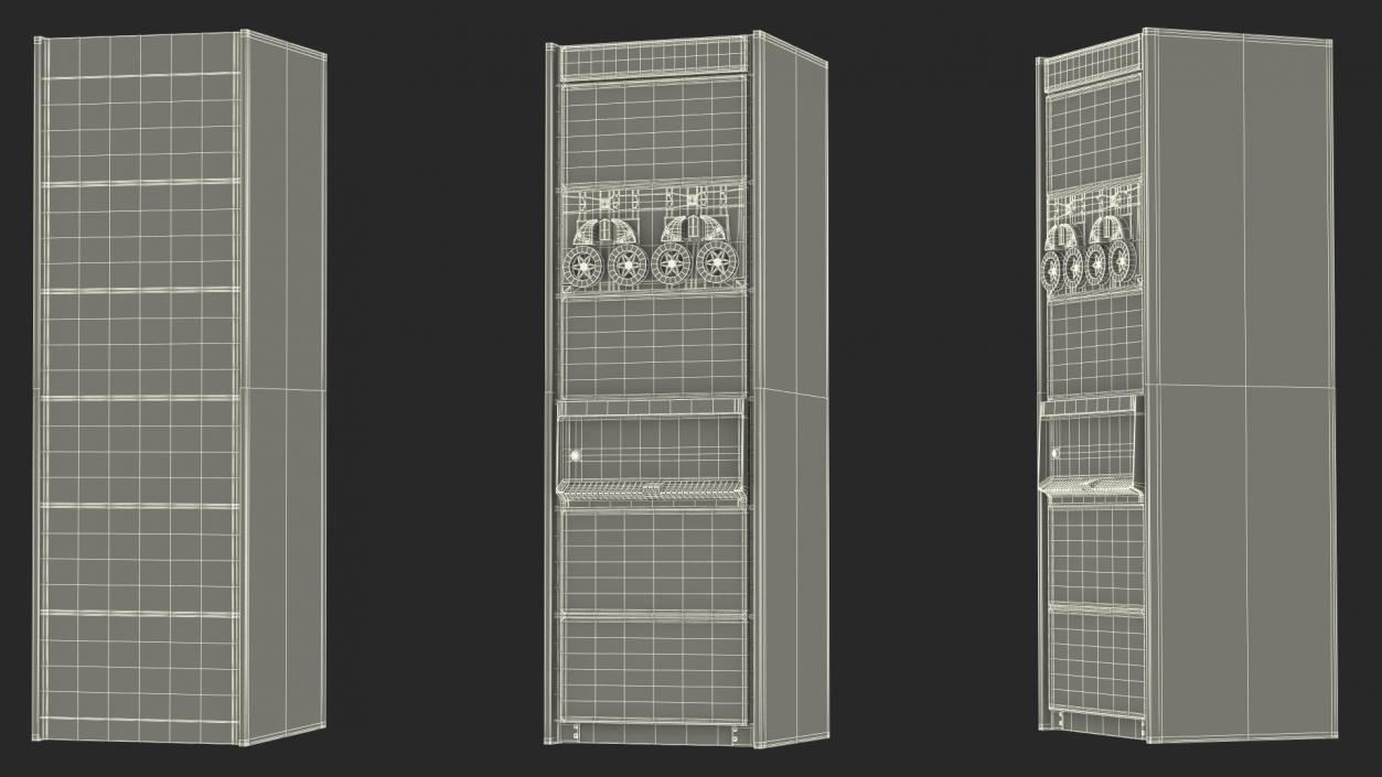 3D model Retro Mini Computer DEC PDP 11 Lights On