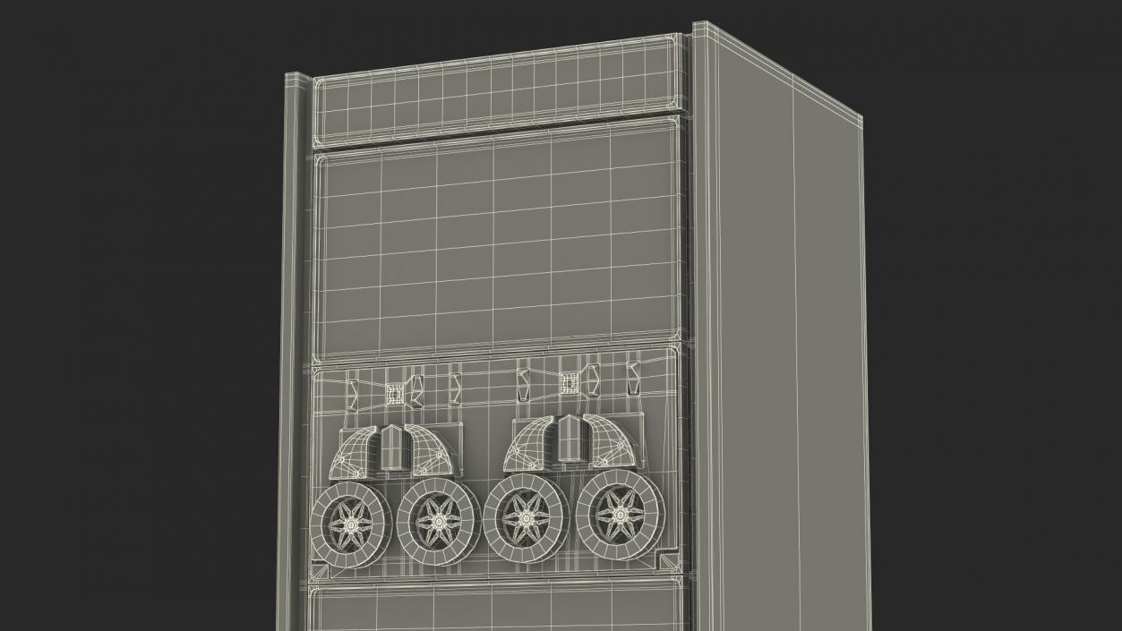 3D model Retro Mini Computer DEC PDP 11 Lights On