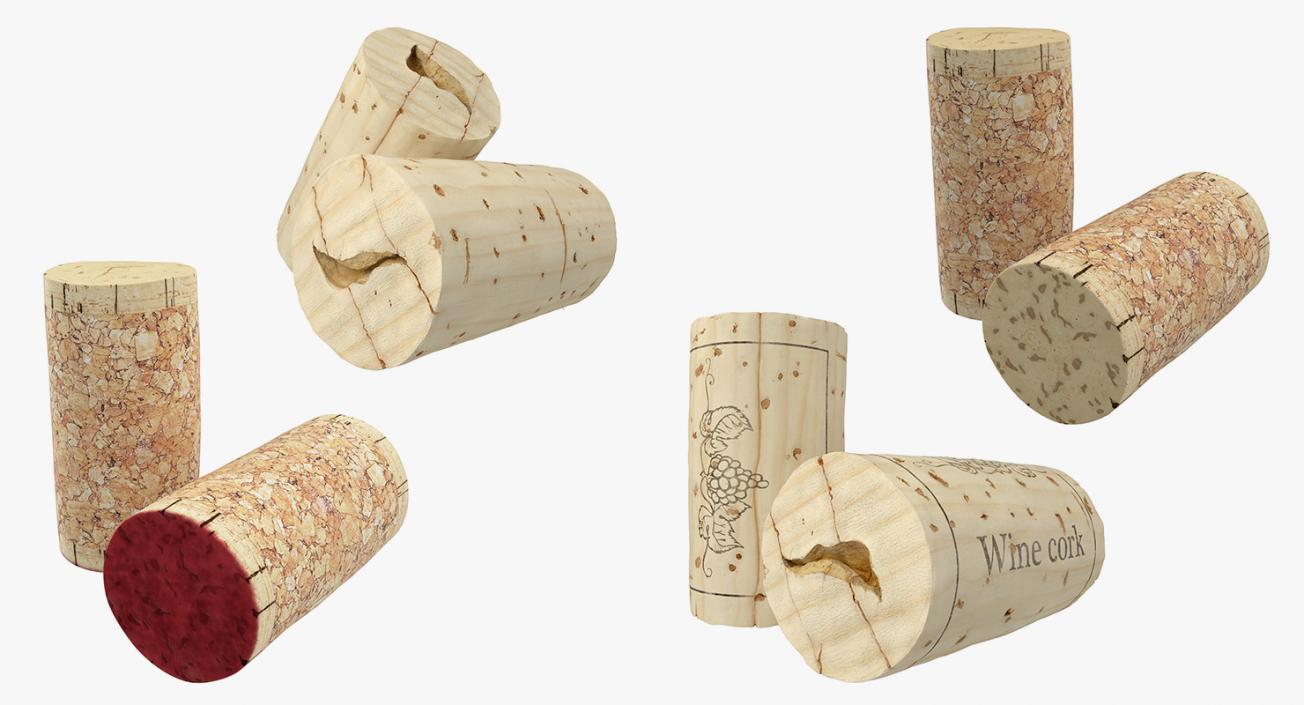 3D Wine Corks Collection