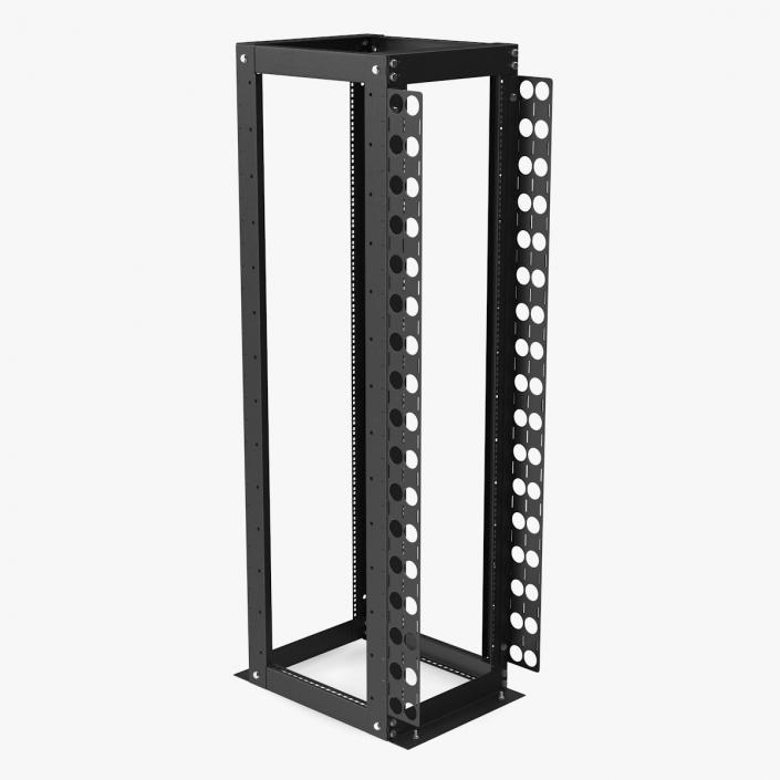 Open Frame Server Rack 44U Empty 3D