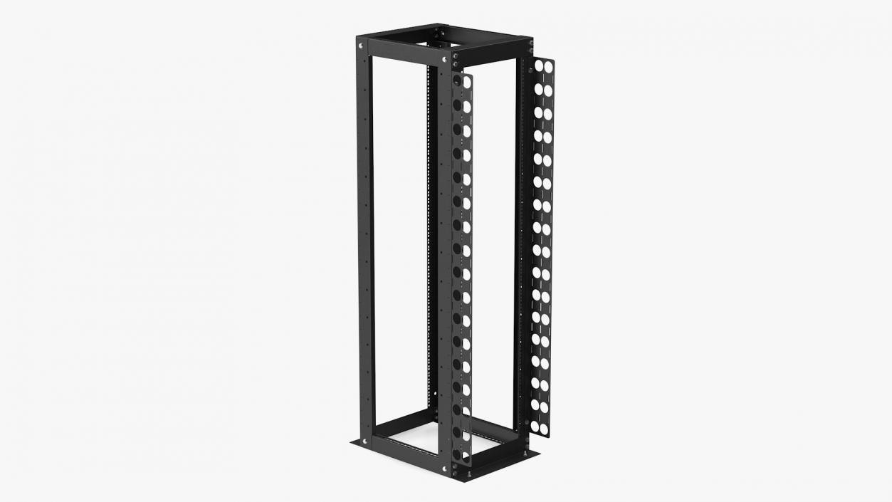 Open Frame Server Rack 44U Empty 3D