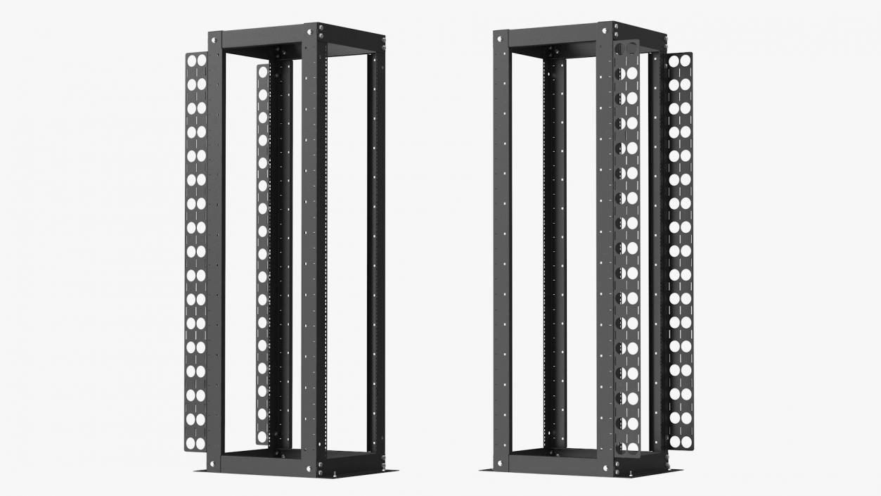 Open Frame Server Rack 44U Empty 3D