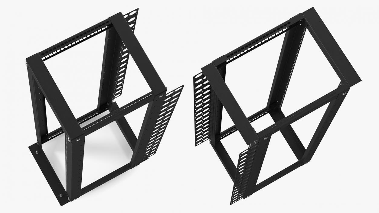 Open Frame Server Rack 44U Empty 3D