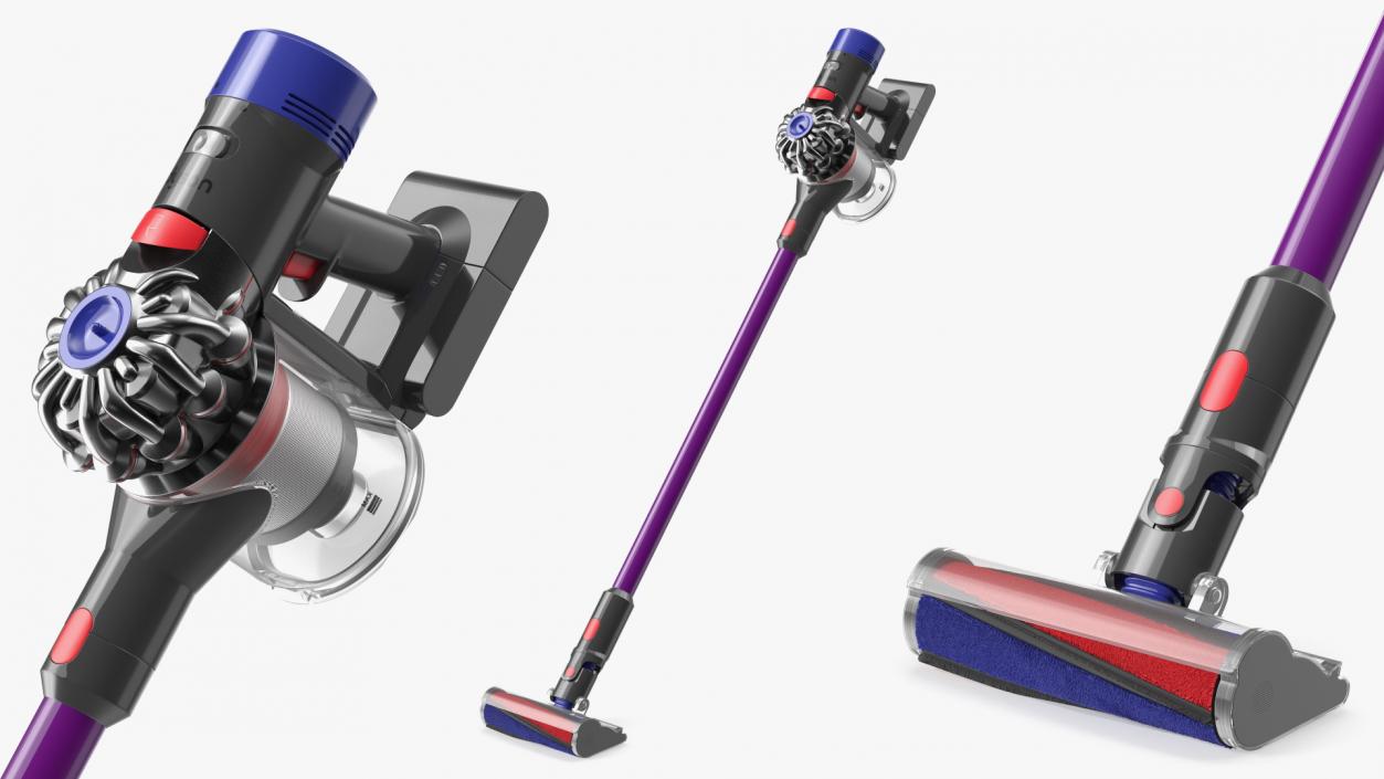 3D Dyson V8 Absolute Pro Rigged model