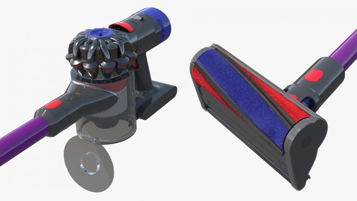 3D Dyson V8 Absolute Pro Rigged model